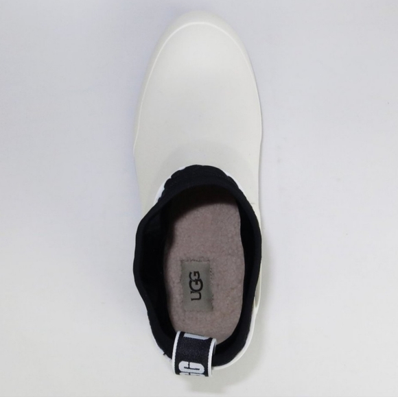 Sold *HP* UGG Chevonne Rain Boots Fur Insole Black White - Picture 4 of 5